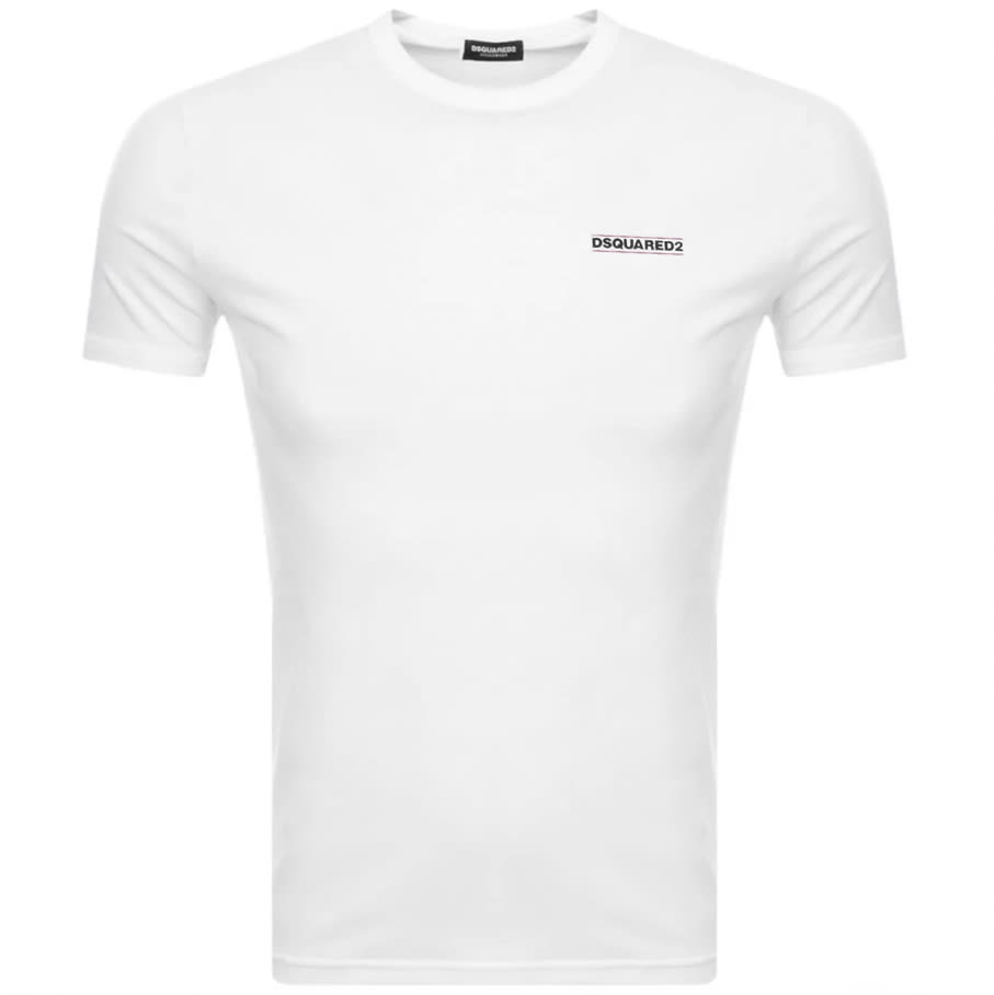 Alternative Image for ProductDSQUARED2 Chest Logo Short Sleeved T Shirt White1